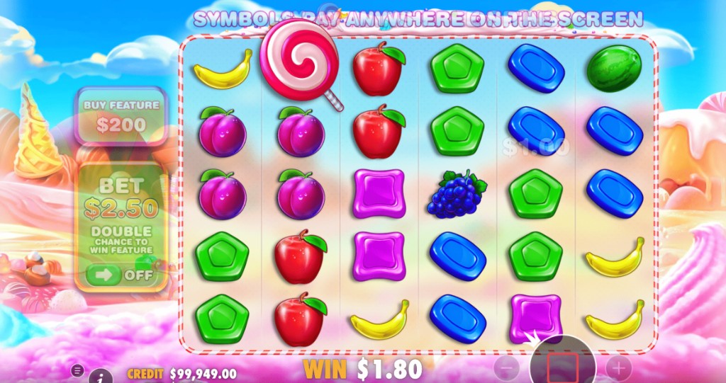 Sweet Bonanza tabla de pagos y s&iacute;mbolos scatter