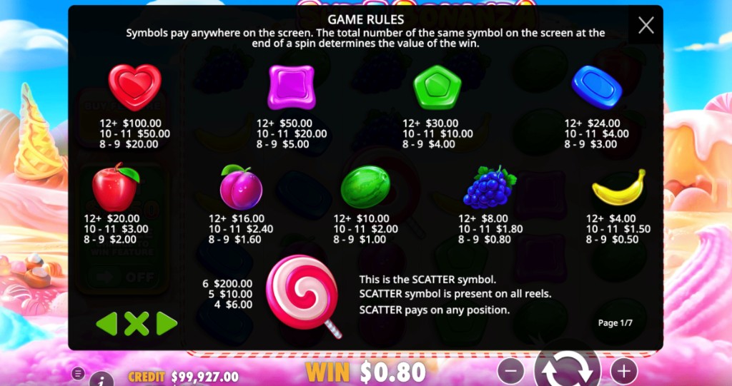 Sweet Bonanza multiplicador hasta 100x en free spins